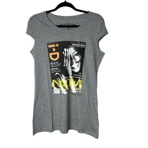 Fiorucci Naomi Campbell Graphic Cap Sleeve T-Shirt NWT Made in Italy Multi Sizes